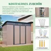 Gartenhaus 242 x 126 x 182 cm, Geräteschuppen aus Metall Produktbild-Vorschau 8