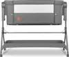 A front view of a gray baby bassinet on a white background. Produktbild-Vorschau