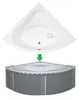 ECOLAM symmetrische Badewanne Eckwanne Mia 140x140 Acryl Produktbild-Vorschau 10