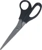 A pair of black-handled scissors on a white background. Produktbild-Vorschau
