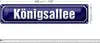 Blechschild Straßenschild 46x10cm Königsallee Düsseldorf Produktbild-Vorschau 2