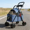 Klappbar Hundewagen 2 in 1 Hundebuggy Bis 15kg,Pet Stroller Produktbild-Vorschau 2