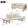 Flieks Gartensofa 3-Sitzer-Sofa mit Klappbaren Armlehnen, Produktbild-Vorschau 4