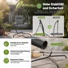 Sekey Hängesessel mit Gestell Hängekorb Sessel Rattan Produktbild-Vorschau 5