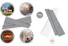 Collage showing applications where the product should not be used, the product itself, and a return icon. Produktbild-Vorschau