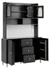 Hochschrank mit Lochbrett & Massivholzbeinen, Barschrank Produktbild-Vorschau 10