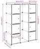 vidaXL Modularer Schrank mit 9 Fächern 109x36,5x143 cm Weiß Produktbild-Vorschau 8