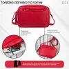 Damen Leder Schulterriemen Tasche rot klein Paolo Peruzzi Produktbild-Vorschau 3
