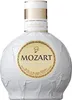 A bottle of Mozart White Chocolate Vanilla Cream liqueur, wrapped in white paper. Produktbild-Vorschau