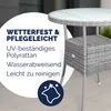 CASARIA® Gartentisch Polyrattan Wetterfest Rund Klein 60cm Produktbild-Vorschau 2