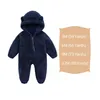 Baby Overall Winter Flanell Kapuze Jumpsuit, Farbe: Braun, Produktbild-Vorschau 2