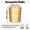 12er Set Teelichthalter Weihnachten Glas Windlicht Produktbild-Vorschau 2