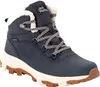 A single blue boot with white fur trim and brown sole is shown against a white background. Produktbild-Vorschau