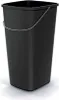 A black trash can with a metal handle is shown against a white background. Produktbild-Vorschau