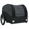 vidaXL Fahrradanhänger Schwarz 45 kg Eisen Produktbild-Vorschau 4