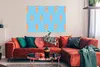 MuchoWow® Poster Eiscreme - Muster - Blau - Gelb 120x80 cm Produktbild-Vorschau 2