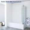 A modern bathroom with a bathtub and a glass shower screen. Produktbild-Vorschau