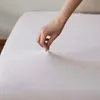 A hand is shown stretching a white fitted sheet. Náhľad obrázku produktu