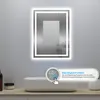 A modern bathroom vanity with a sink and a lighted mirror above it. Produktbild-Vorschau