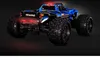 A remote-controlled monster truck with blue and black graphics, shown from the rear. Produktbild-Vorschau