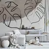 Selbstklebende Folie Fototapete - Minimalistic Monstera Produktbild-Vorschau 1