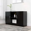 vidaXL Kredens czarny 120x30,5x70 cm Materiał Podgląd zdjęcia produktu 4
