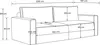A line drawing of a sofa with dimensions indicated by measurement lines and numbers. Produktbild-Vorschau