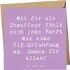 Mr. & Mrs. Panda Glückwunschkarte Spruch VIP Chauffeur - Produktbild-Vorschau 1