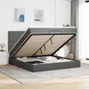 vidaXL Ottoman-Bett mit Matratze Dunkelgrau 180x200 cm Produktbild-Vorschau 2