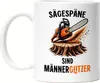 Sägespäne sind Männerglitzer Kettensäge Tasse Weiß Produktbild-Vorschau 1