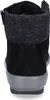The back view of a black leather boot with a grey felt cuff. Anteprima dell’immagine prodotto