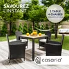 CASARIA® Ensemble salon de jardin 5 pièces polyrotin noir Voir les images du produit 4