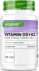 A product shot of a bottle of vitamin supplements. Produktbild-Vorschau