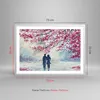 Gerahmtes Poster - Weißer Rahmen - Paar Paris Baum - 70x50 Produktbild-Vorschau 5