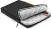 A black laptop sleeve with its interior lining partially exposed, showing a padded, light gray interior. Anteprima dell’immagine prodotto
