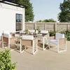 Merax Polyrattan-Esstisch-Set für 6 Personen, wetterfest Produktbild-Vorschau 4