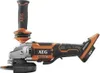 A cordless angle grinder is shown against a white background. Voir les images du produit