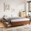 Hochbett mit Schreibtisch, Lattenrost, Regal, LED, Produktbild-Vorschau 2