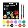 Acrylstifte für Steine,12 Farben Wasserfest Dual Tip Marker Produktbild-Vorschau 1