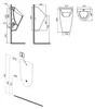 Bruckner SCHWARN BLACK Keramik-Urinal, Zulauf hinten, Produktbild-Vorschau 4