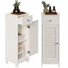 Mobile da bagno bianco a colonna, alto, con 2 ripiani e un Anteprima dell’immagine prodotto 1