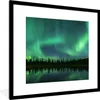 MuchoWow® Gerahmtes Poster Nordlicht - Bäume - Wasser - Produktbild-Vorschau 1