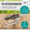 2 Stück Outdoor Besteck Edelstahl Campingbesteck Essbesteck Produktbild-Vorschau 5