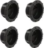 Four black plastic fittings are arranged in a 2x2 grid against a white background. Produktbild-Vorschau