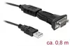 DeLOCK 66281, Czarny, 1,8 m, RS-232, USB Typu-A, Żeńska, Podgląd zdjęcia produktu 1