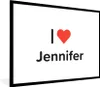 MuchoWow® Gerahmtes Poster Ich liebe - Jennifer - Mädchen Produktbild-Vorschau 1