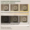 S'AFIELINA Espejo baño LED con Bluetooth 5.3, 120 × 60 cm, Vista previa de la imagen del producto 3