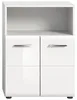 Ice Badschrank 2 Türen 1 Fach weiß Hochglanz. Produktbild-Vorschau 2