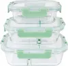 ERNESTO® Frischhaltedosen-Set, 3-teilig, grün/lila (grün) - Produktbild-Vorschau 1