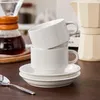 MALACASA 4dílná sada šálků, porcelánová sada šálků na kávu, Náhled obrázku produktu 3